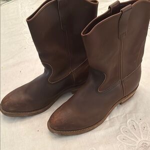 Red Wing 2265 nailseat pull on work boots steel toe leather size 12 EEE Cowboy